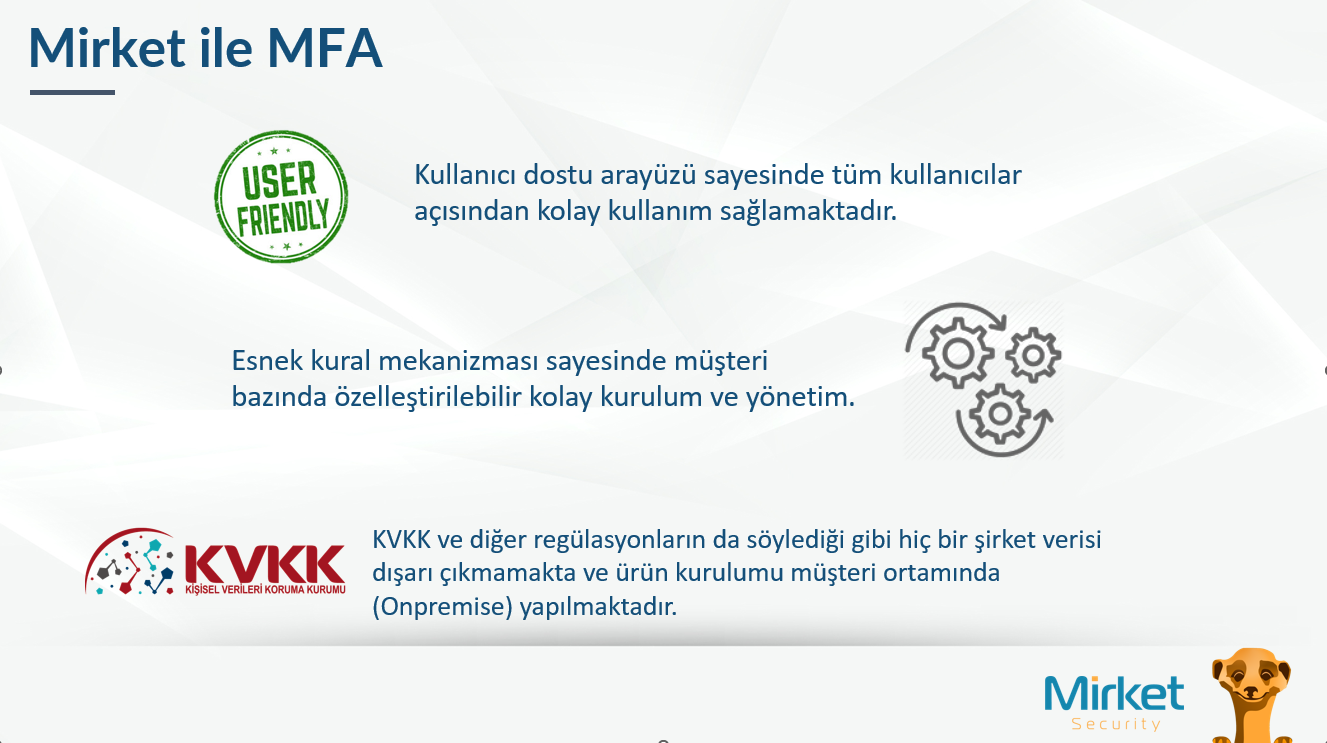 Mirket Security : Çok Faktörlü Kimlik Doğrulama -2
