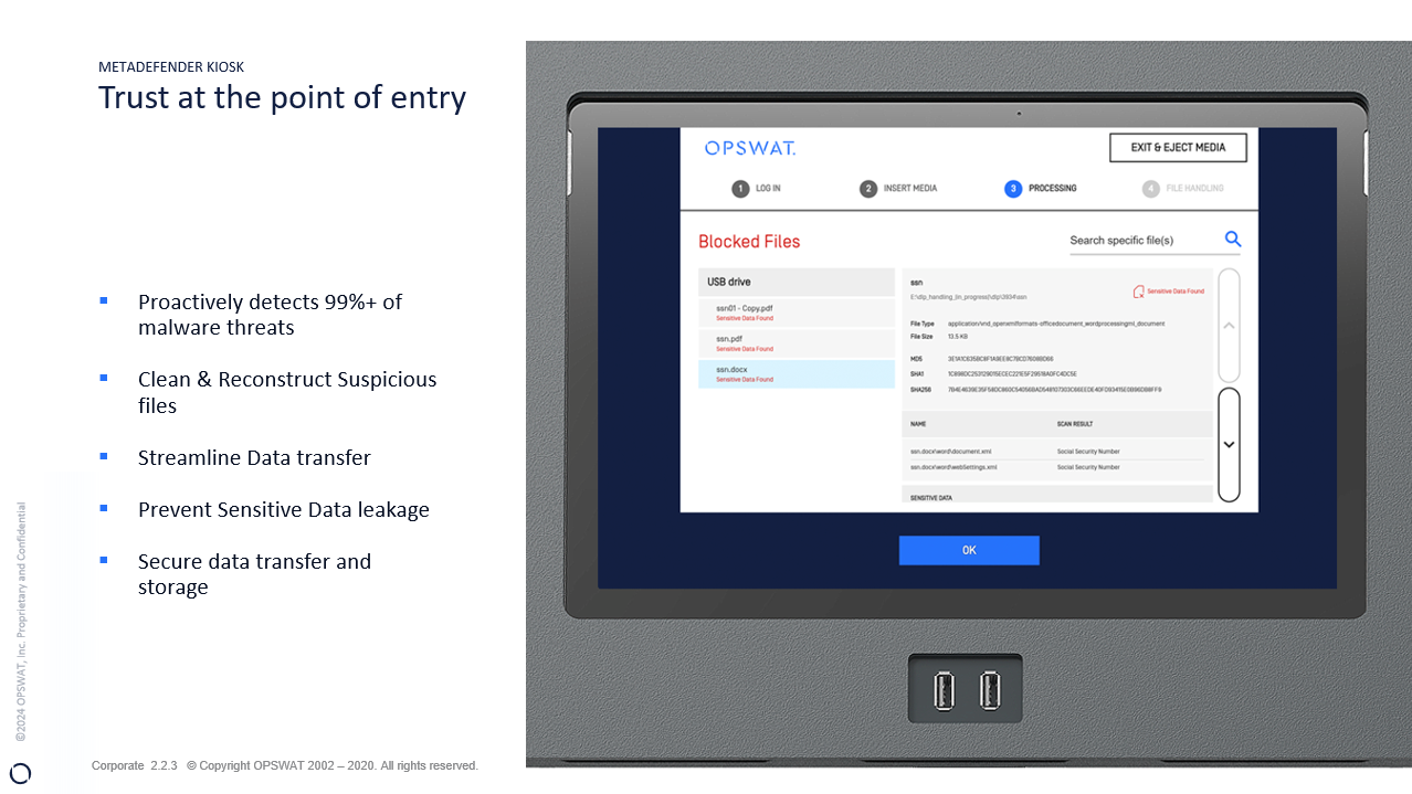 Opswat : MetaDefender Kiosk -3